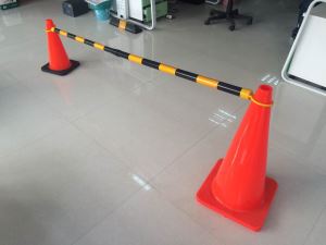 Bară de con de trafic retractabilă