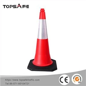 Conuri de trafic din plastic PE portocaliu de 75 cm